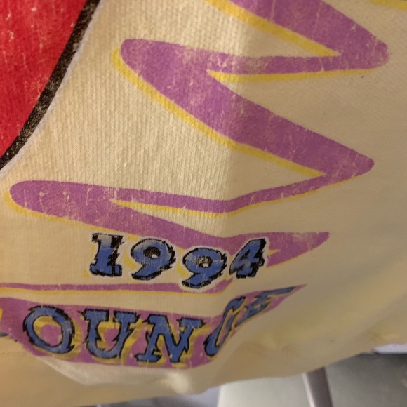 Rolling Stones Long Sleeve Sweater Unisex Yellow Voodoo Lounge 1994 Size 2X - Picture 5 of 8